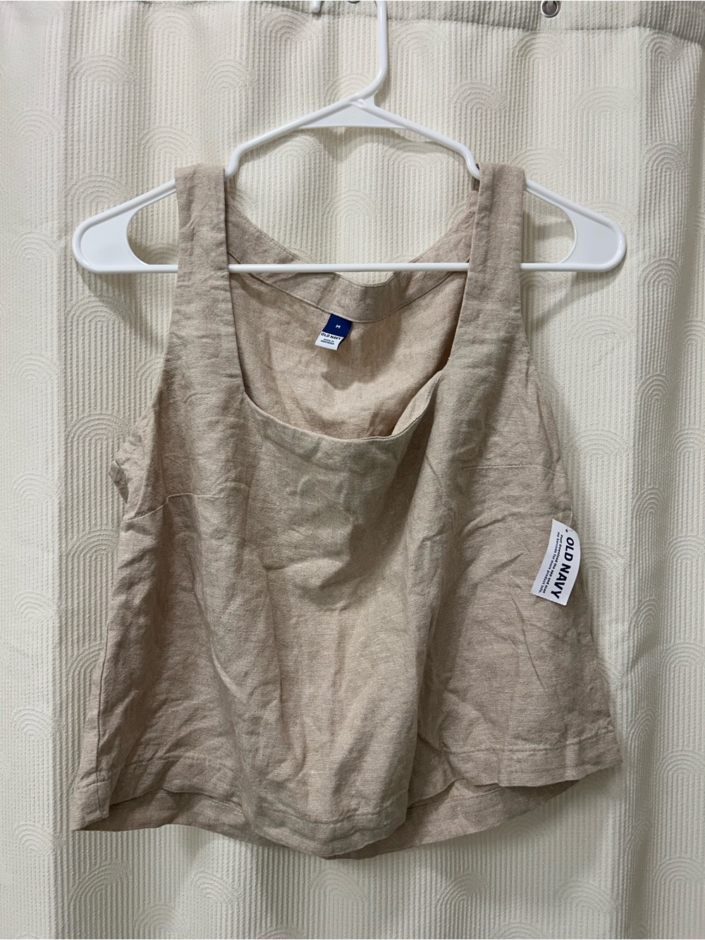 Old Navy Neutral Beige Linen-Blend Tank Top - Women's